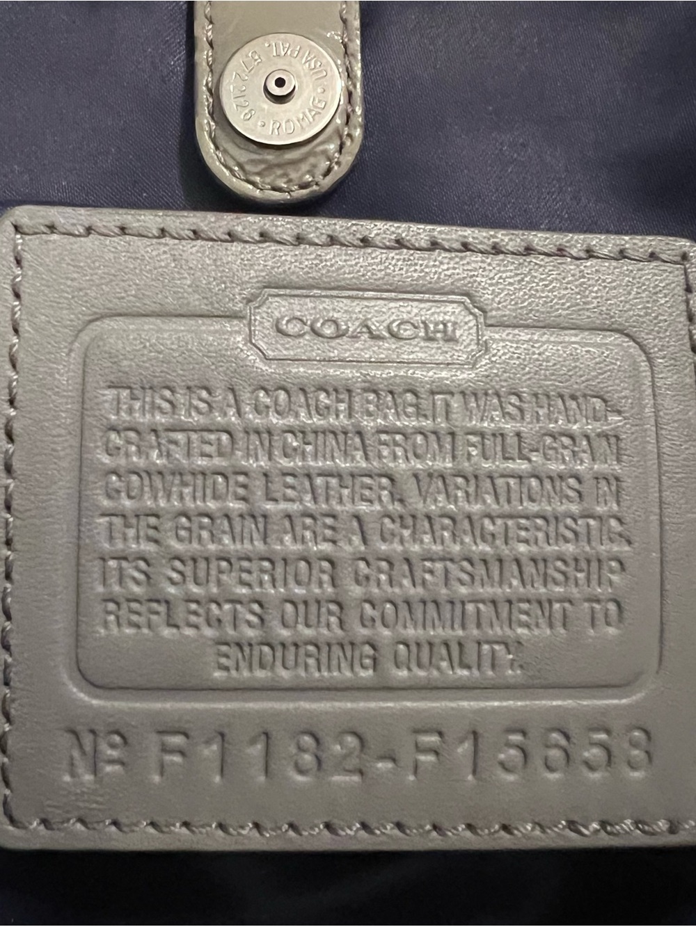 HOST PICK Authentic Coach Signature Stitch Carryall Purse Bag Gray Quiet Luxury - Picture 10 of 13